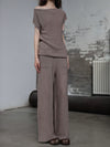 INTO THE EAST 25 Autumn/Winter Khaki/Black Knitted Hollow Straight Pants ITE-E1DGSS020GY20PT-KQH Khaki (E1DGSS027CM20PT)